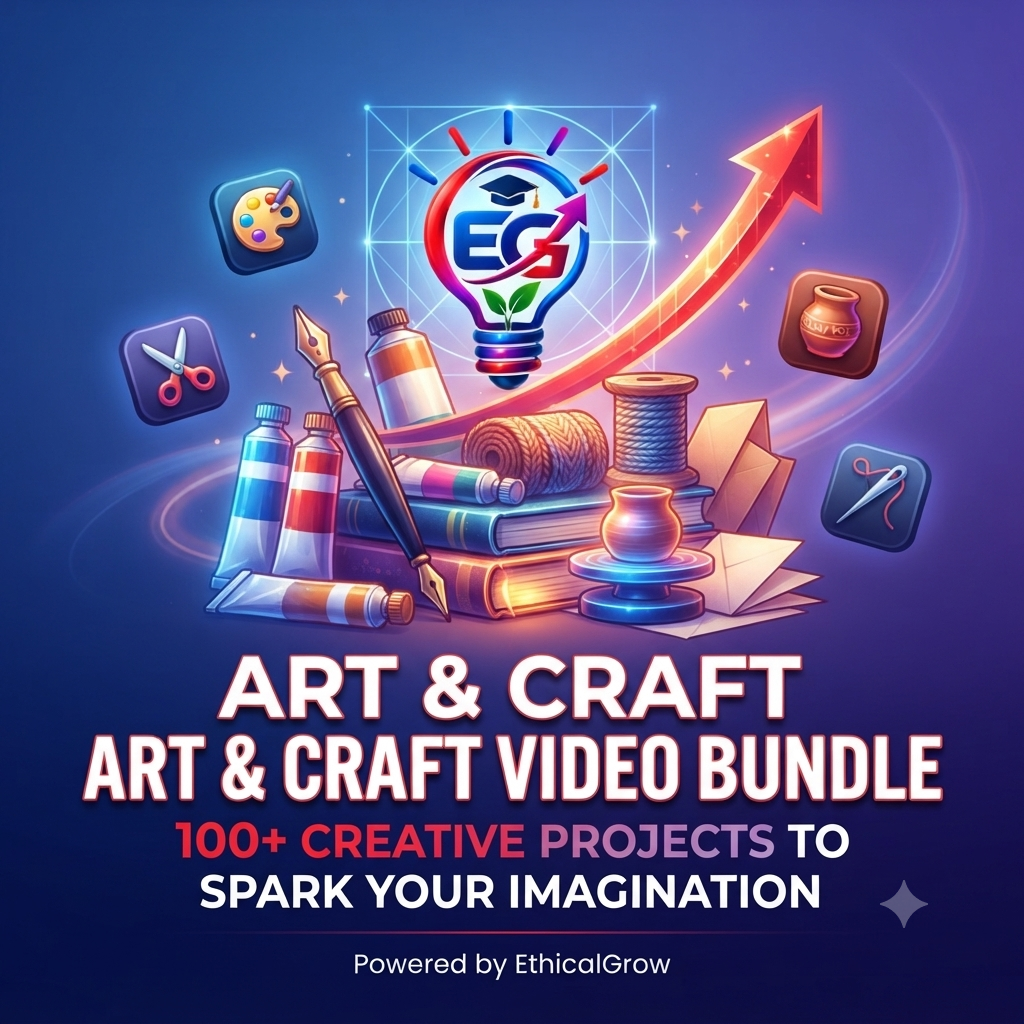 Art & Craft Video Bundle: 100+ Creative Projects to Spark Your Imagination | EthicalGrow